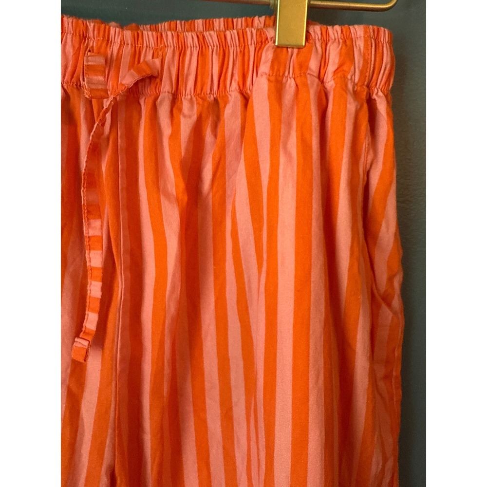 Susmies Collection Gabrielle Orange Pink Striped Wide Leg Pants Women Medium - Picture 4 of 6
